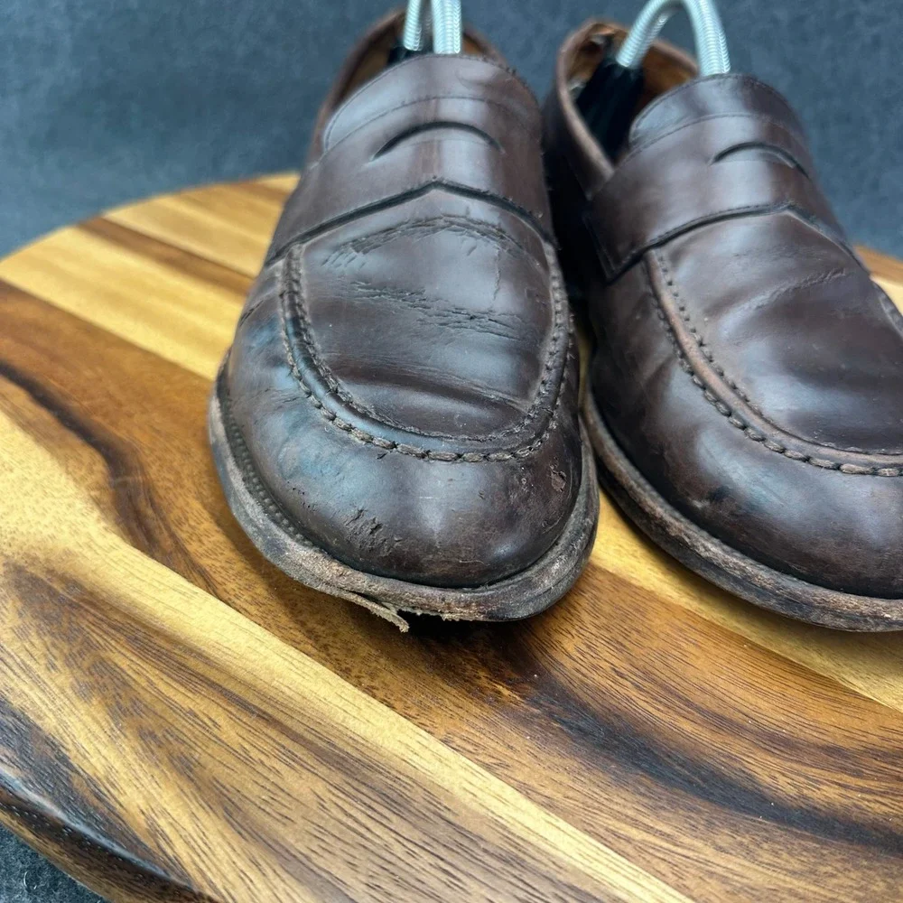 J Crew Ludlow Penny Loafers Mens 10D Dark Brown Classic Slip On Dress Shoes